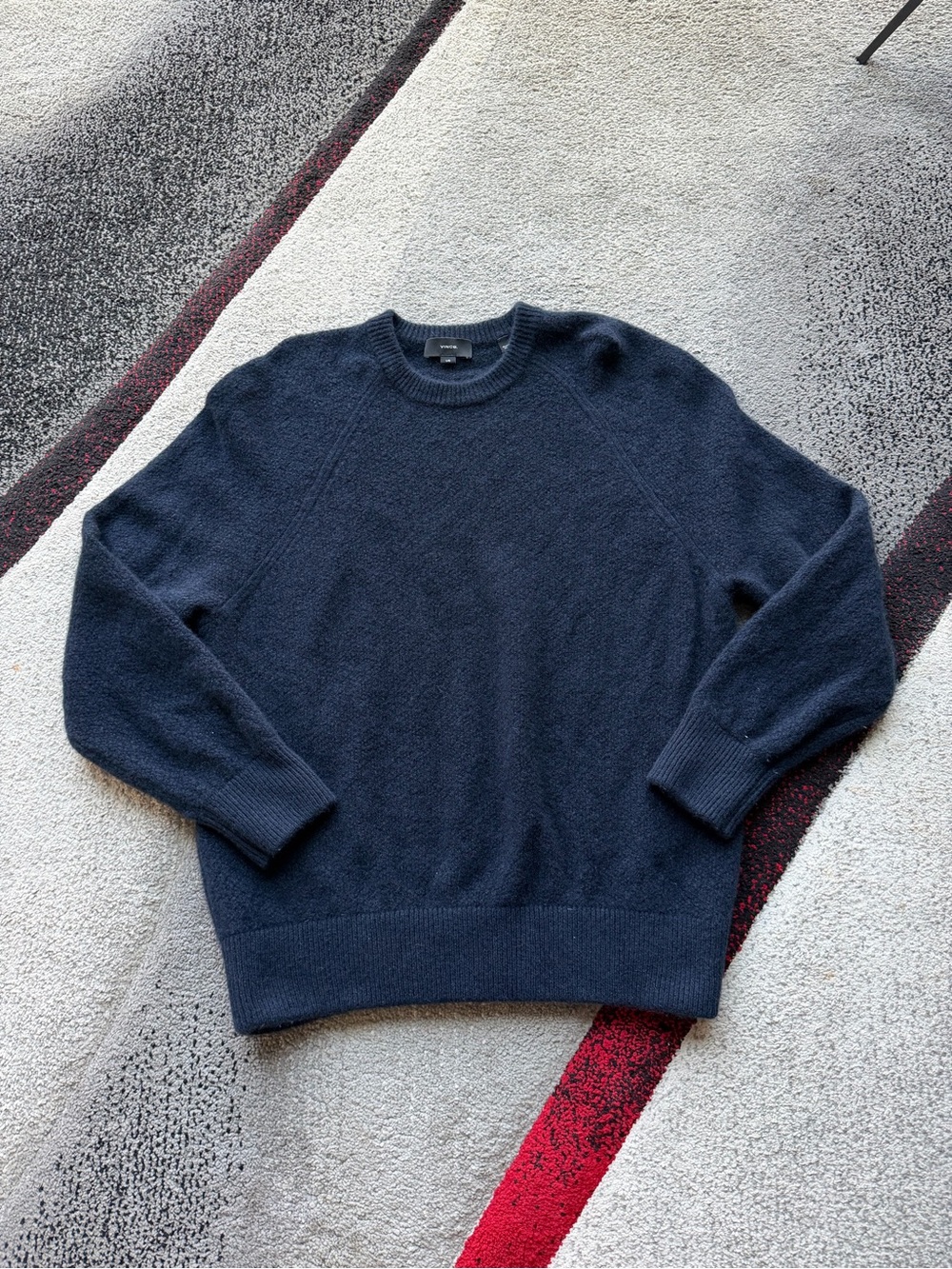 Vince Men’s Navy Wool Cashmere Blend Crewneck Sweater